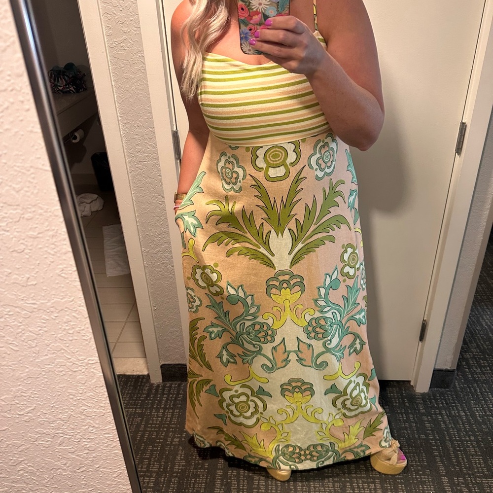Anthropologie La Maise Studio Lucia Linen Maxi Dress - Picture 9 of 9